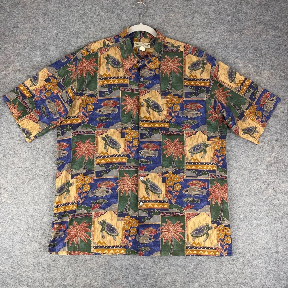 Vintage Tori Richard Marquises Cotton Lawn Shirt Button Up USA Made Mens Large L